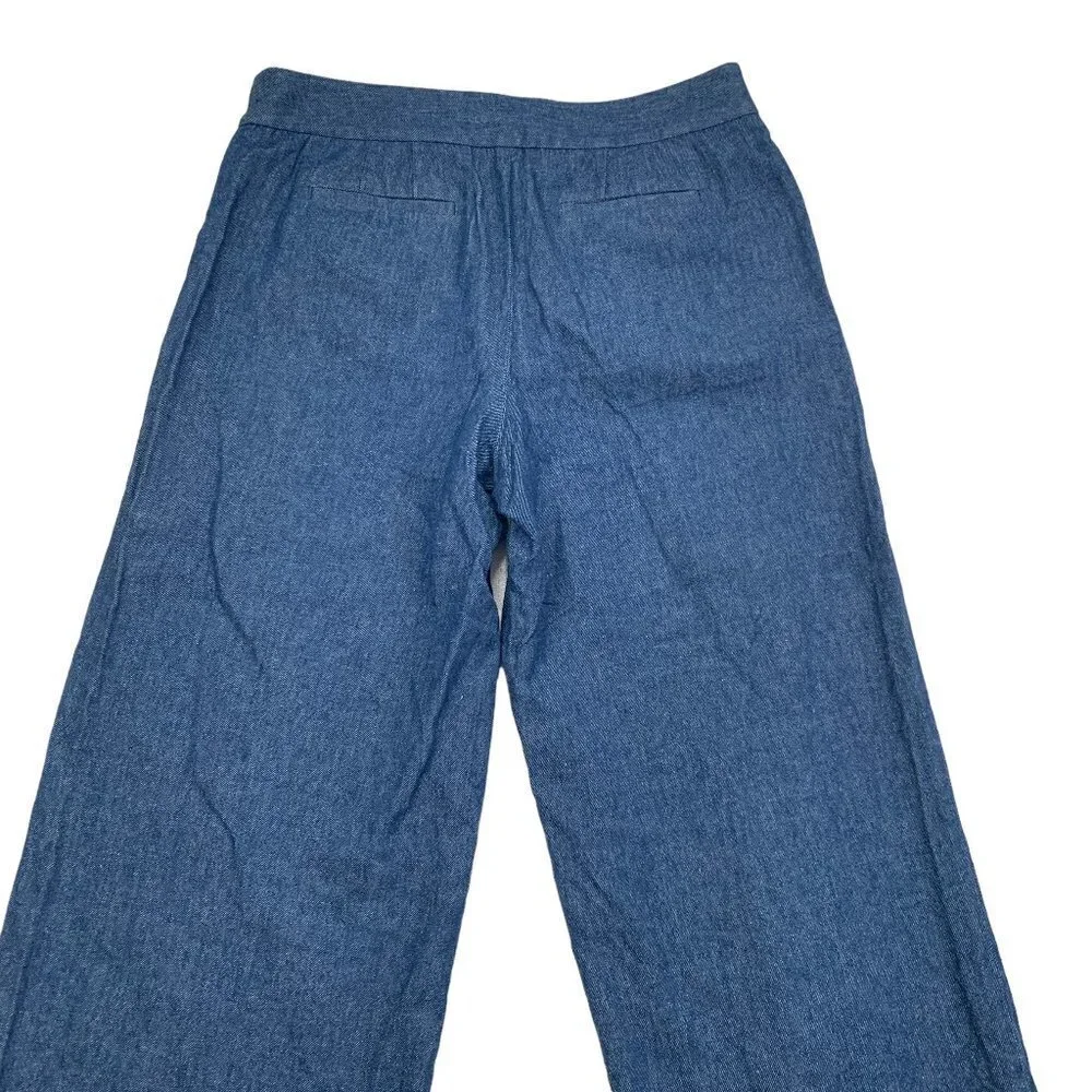 Talbots Linen/Cotton Blend Wide Leg Pants Women's Size 10
